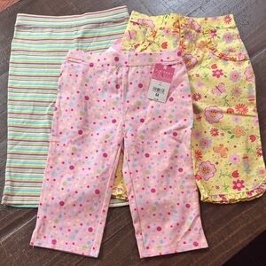 (Set of 3 Pair) of J. Khaki Kids Pink/Yellow/Green TODDLER GIRL PANTS